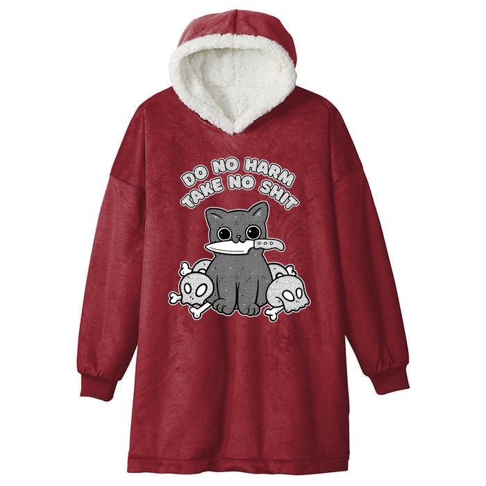 Do No Harm Take No Shit Hooded Wearable Blanket