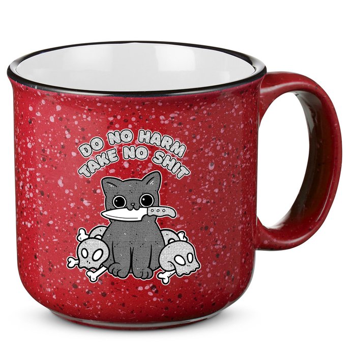 Do No Harm Take No Shit 15oz Campfire Ceramic Mug