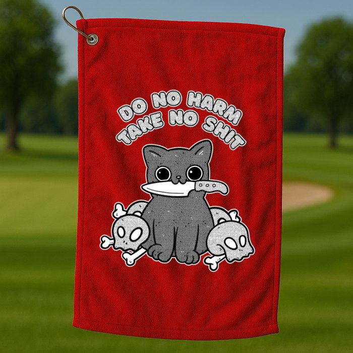 Do No Harm Take No Shit Golf Towel
