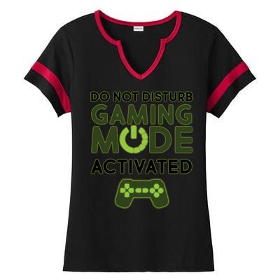 Do Not Disturb Gaming Mode Activated Ladies Halftime Notch Neck Tee