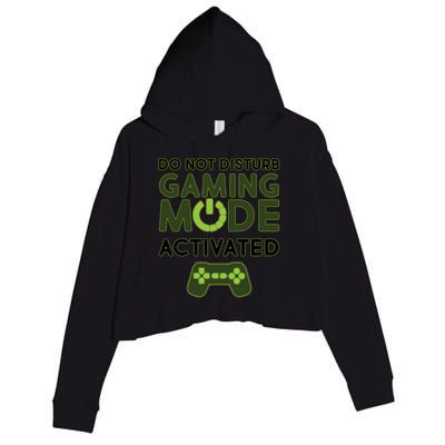 Do Not Disturb Gaming Mode Activated Crop Fleece Hoodie