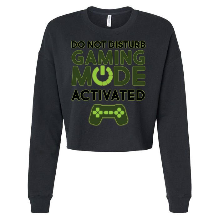 Do Not Disturb Gaming Mode Activated Cropped Pullover Crew