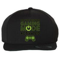 Do Not Disturb Gaming Mode Activated Wool Snapback Cap