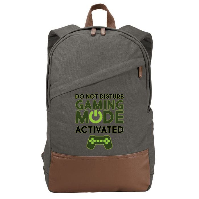 Do Not Disturb Gaming Mode Activated Cotton Canvas Backpack