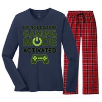 Do Not Disturb Gaming Mode Activated Women's Long Sleeve Flannel Pajama Set 