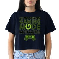 Do Not Disturb Gaming Mode Activated Crop Top