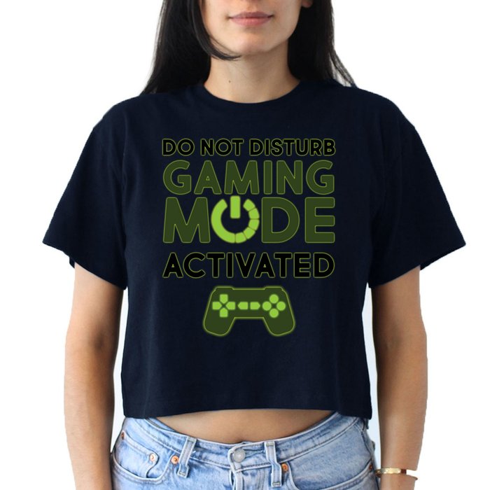Do Not Disturb Gaming Mode Activated Crop Top