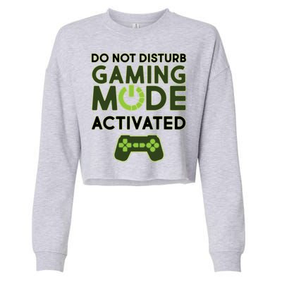 Do Not Disturb Gaming Mode Activated Cropped Pullover Crew