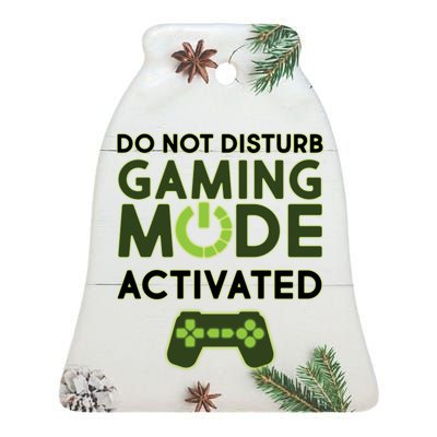 Do Not Disturb Gaming Mode Activated Ceramic Bell Ornament