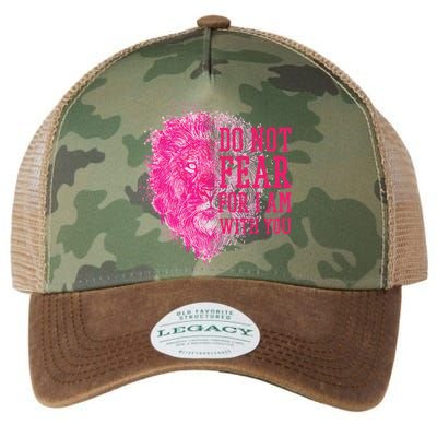 Do Not Fear For I Am With You Pink Lion Legacy Tie Dye Trucker Hat
