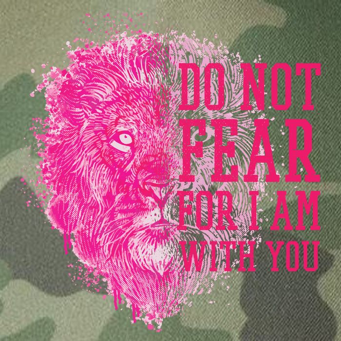 Do Not Fear For I Am With You Pink Lion Legacy Tie Dye Trucker Hat