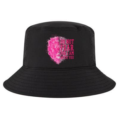 Do Not Fear For I Am With You Pink Lion Cool Comfort Performance Bucket Hat