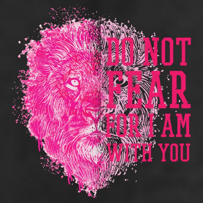 Do Not Fear For I Am With You Pink Lion Cool Comfort Performance Bucket Hat