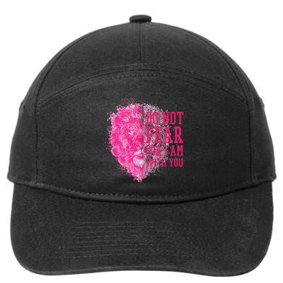 Do Not Fear For I Am With You Pink Lion 7-Panel Snapback Hat