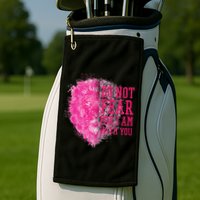 Do Not Fear For I Am With You Pink Lion Golf Towel