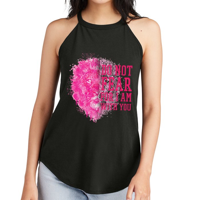 Do Not Fear For I Am With You Pink Lion Women's Perfect Tri Rocker Tank