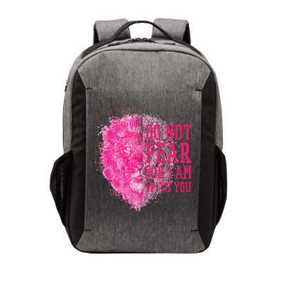 Do Not Fear For I Am With You Pink Lion Vector Backpack