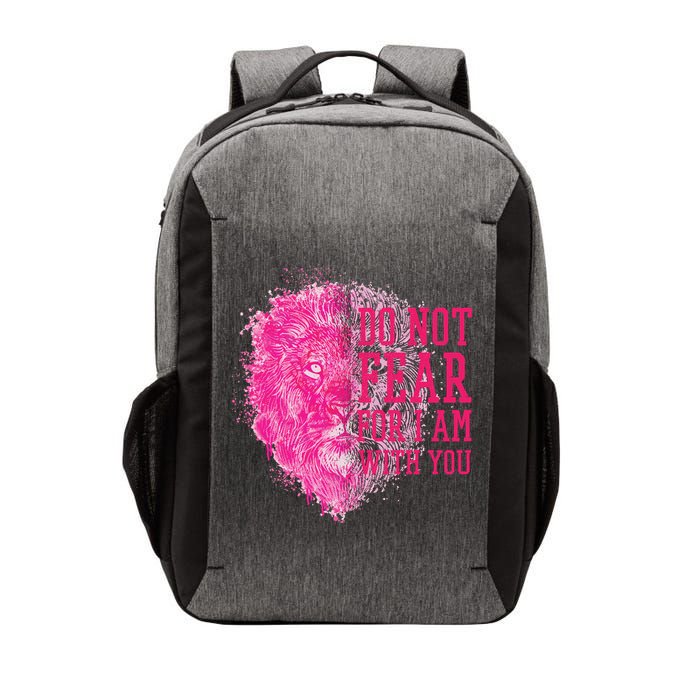 Do Not Fear For I Am With You Pink Lion Vector Backpack
