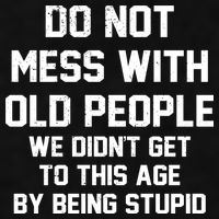Do Not Mess With Old People Funny Ladies PosiCharge Tri-Blend Wicking Tank
