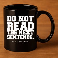 Do Not Read The Next Sentence. You Little Rebel. I Like You. 11oz C Handle Ceramic Mug