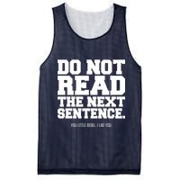 Do Not Read The Next Sentence. You Little Rebel. I Like You. Mesh Reversible Basketball Jersey Tank