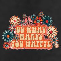 Do What Makes You Happy Retro 7 Panel Mesh Trucker Snapback Hat
