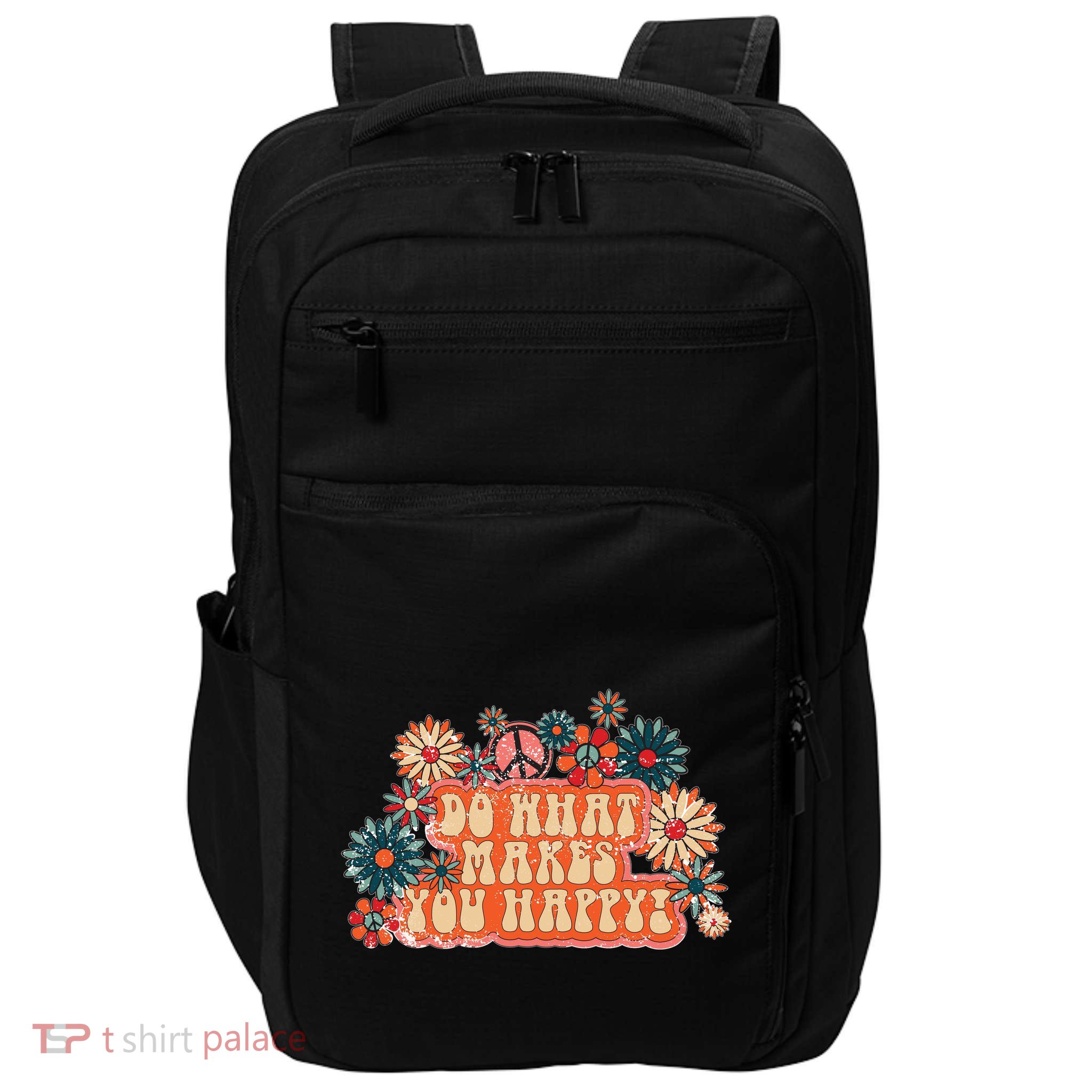 Do What Makes You Happy Retro Impact Tech Backpack
