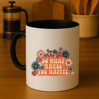 Do What Makes You Happy Retro Mug