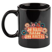 Do What Makes You Happy Retro 11oz C Handle Ceramic Mug
