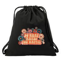 Do What Makes You Happy Retro Drawstring Bag