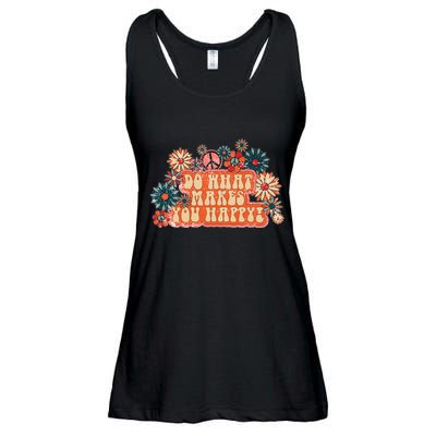 Do What Makes You Happy Retro Ladies Essential Flowy Tank