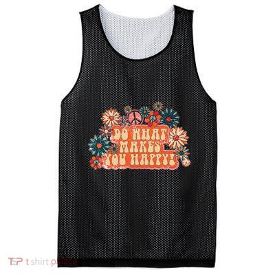 Do What Makes You Happy Retro Mesh Reversible Basketball Jersey Tank
