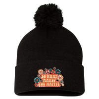 Do What Makes You Happy Retro Pom Pom 12in Knit Beanie