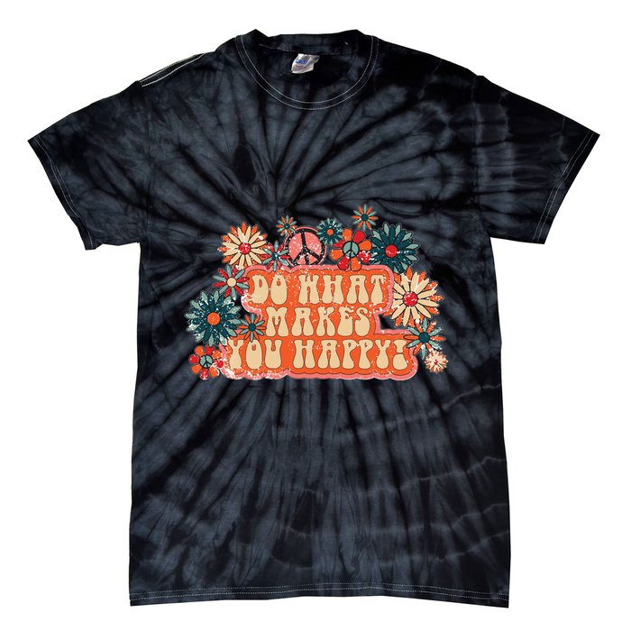 Do What Makes You Happy Retro Tie-Dye T-Shirt