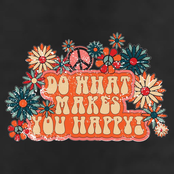 Do What Makes You Happy Retro Golf Towel