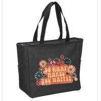 Do What Makes You Happy Retro Zip Tote Bag