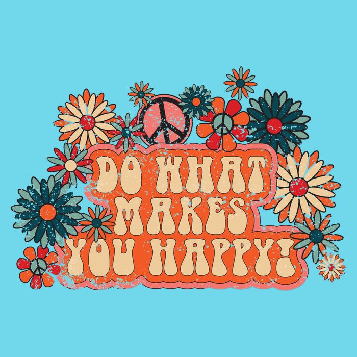 Do What Makes You Happy Retro Poster