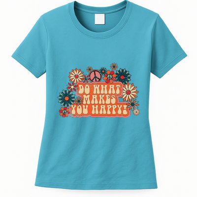 Do What Makes You Happy Retro Womens T-Shirt