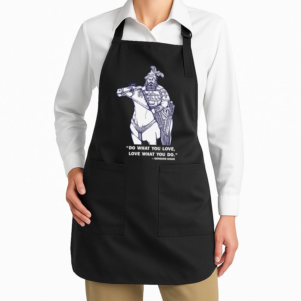 Do What You Want And Love What You Do Genghis Khan Apron