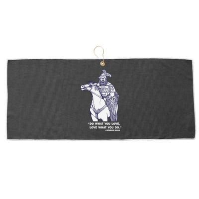 Do What You Want And Love What You Do Genghis Khan Large Microfiber Waffle Golf Towel