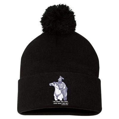 Do What You Want And Love What You Do Genghis Khan Pom Pom 12in Knit Beanie