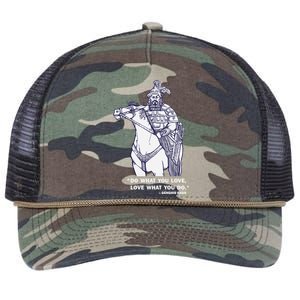 Do What You Want And Love What You Do Genghis Khan Retro Rope Trucker Hat Cap