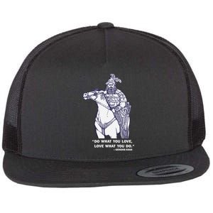 Do What You Want And Love What You Do Genghis Khan Flat Bill Trucker Hat