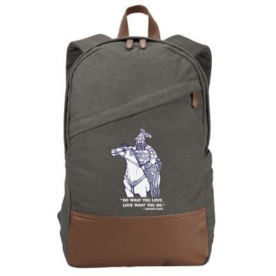 Do What You Want And Love What You Do Genghis Khan Cotton Canvas Backpack