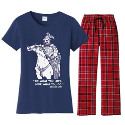 Do What You Want And Love What You Do Genghis Khan Women's Flannel Pajama Set