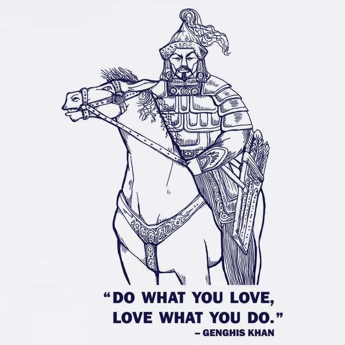 Do What You Want And Love What You Do Genghis Khan Garment-Dyed Sweatshirt