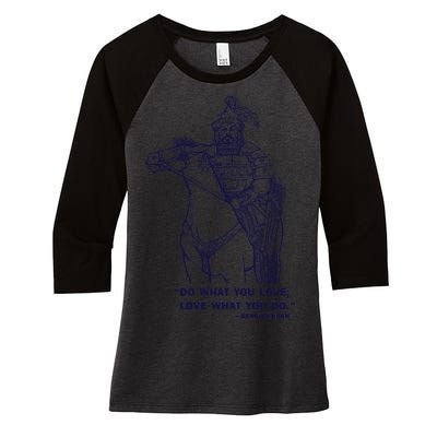 Do What You Want And Love What You Do Genghis Khan Women's Tri-Blend 3/4-Sleeve Raglan Shirt