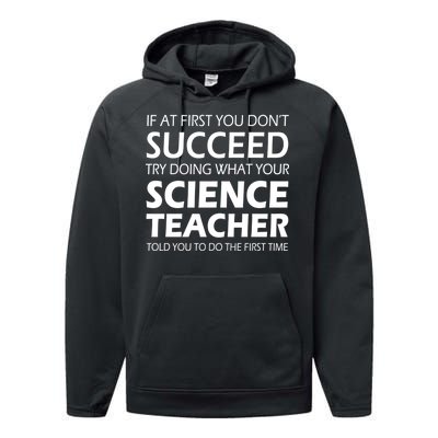 Do What Your Science Teacher Told You Performance Fleece Hoodie