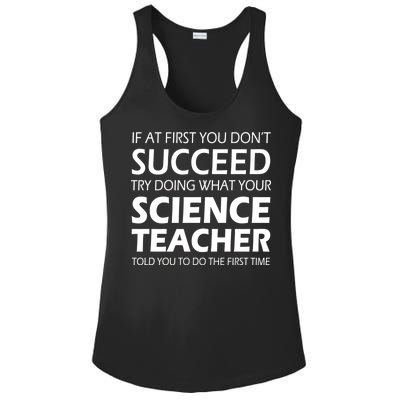 Do What Your Science Teacher Told You Ladies PosiCharge Competitor Racerback Tank