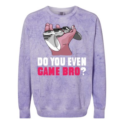 Do You Even Game Bro? Funny Gamer Colorblast Crewneck Sweatshirt